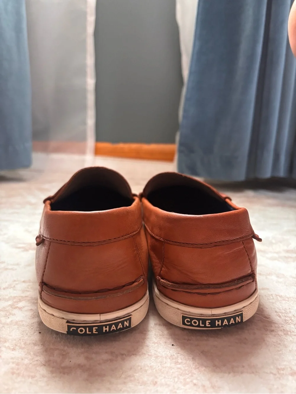 Classic Men’s Cole Haan Penny Loafers in Cognac Brown